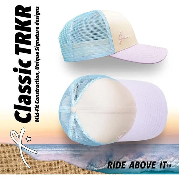 ❤️Women Blue Beach Trucker Hats for Women- Snapback Baseball Cap for Summer - Picture 4 of 9